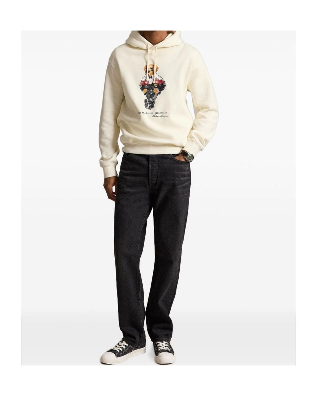 Polo Ralph Lauren White Polo Bear Hoodie for men