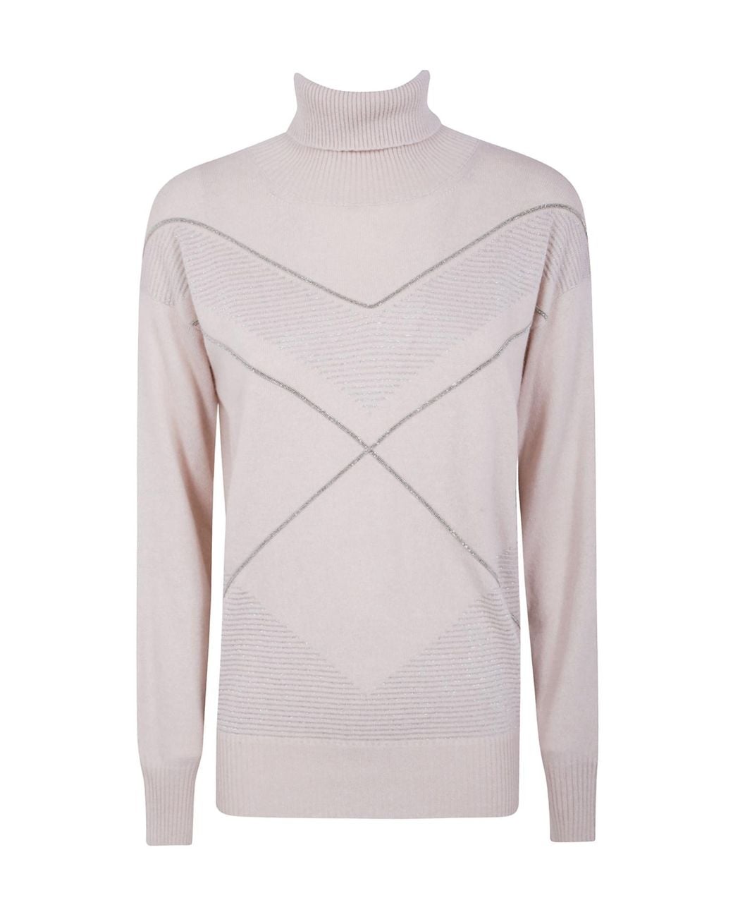D.exterior Multicolor High Neck Intarsia Knitwear