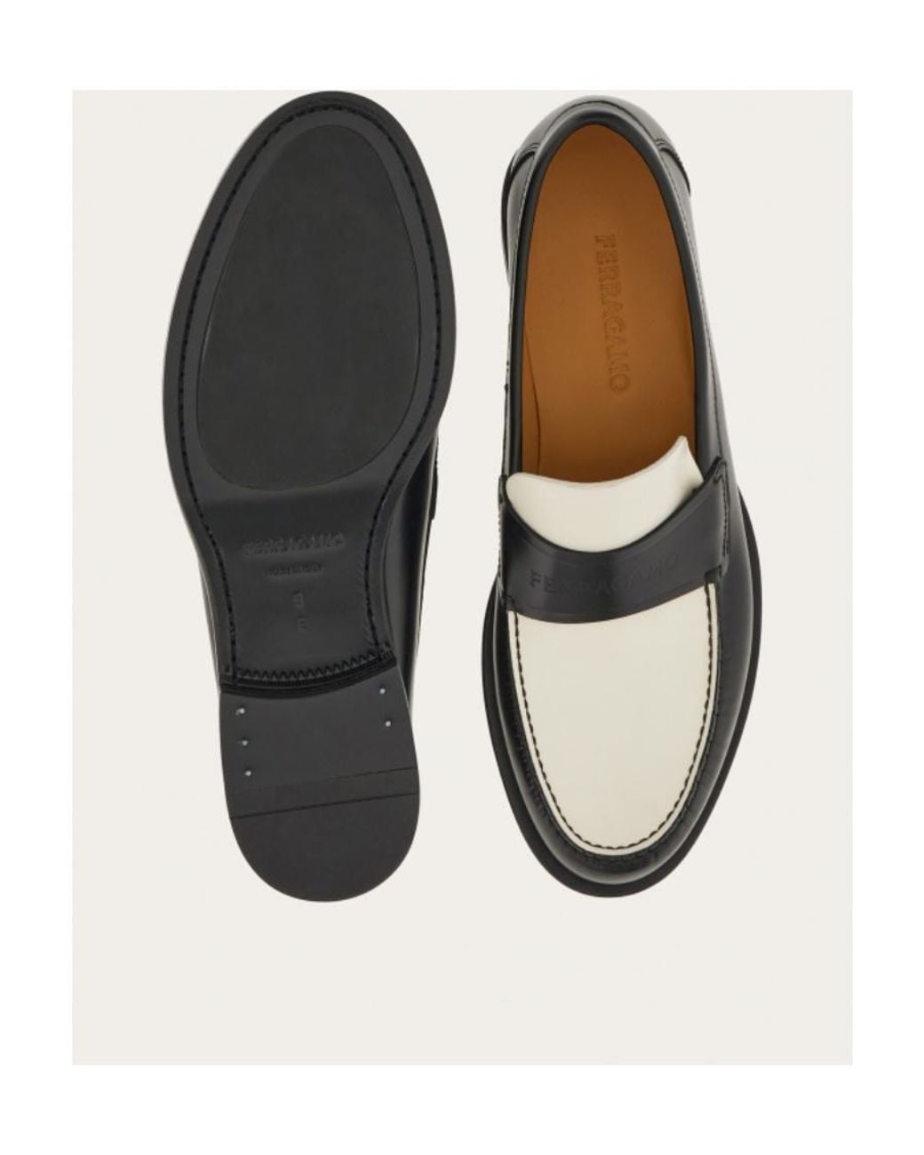 Ferragamo Black Round-Headed Love Shoes for men