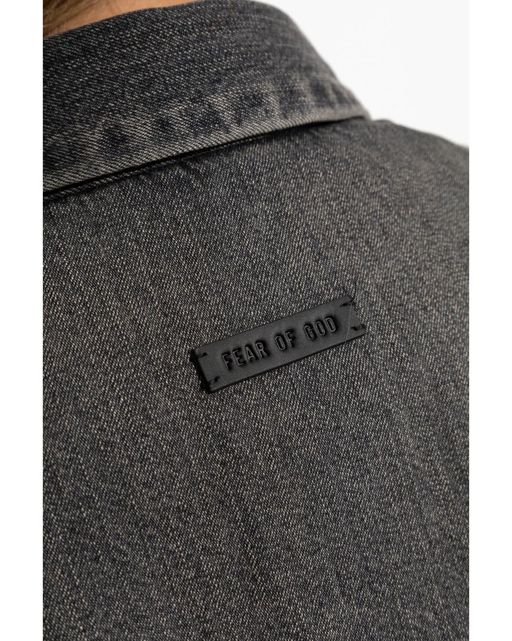 Fear Of God Gray Vented Denim Shirt