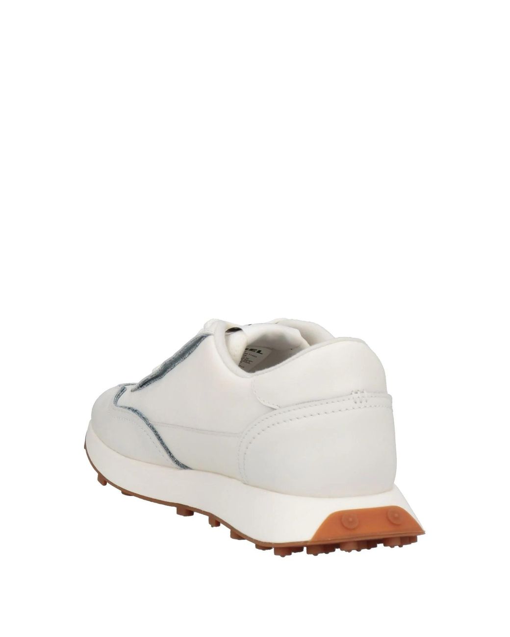 DIESEL White Minimalist Leather Low-Top Casual Shoes