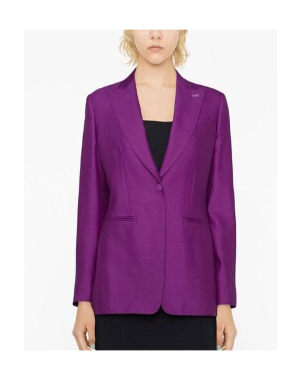 Max Mara Purple Single-Breasted Blazer