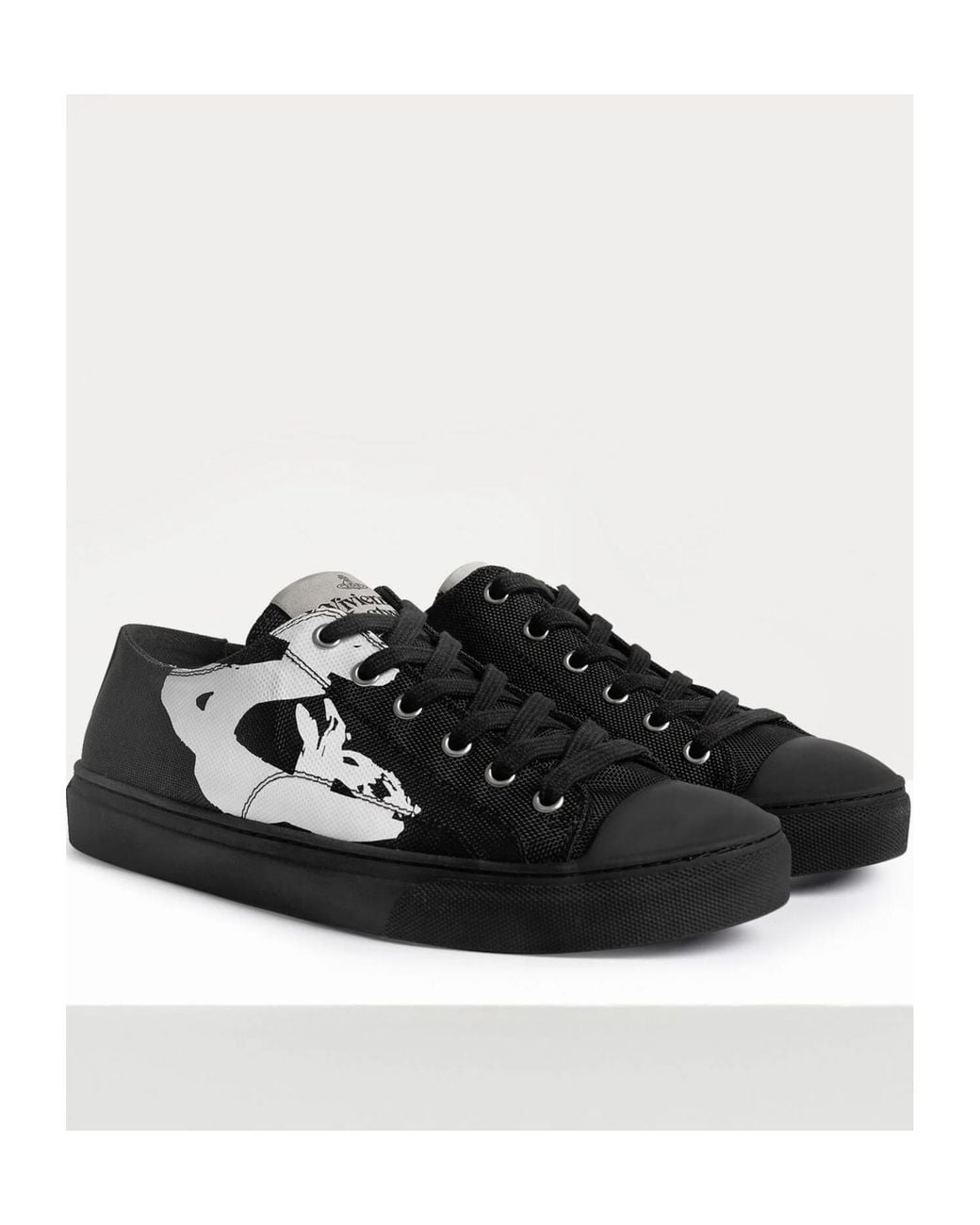 Vivienne Westwood Black Lace-Up Low-Top Sneakers for men