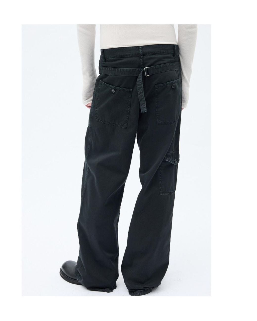 Ann Demeulemeester Black Monder Workwear Comfort Trousers for men
