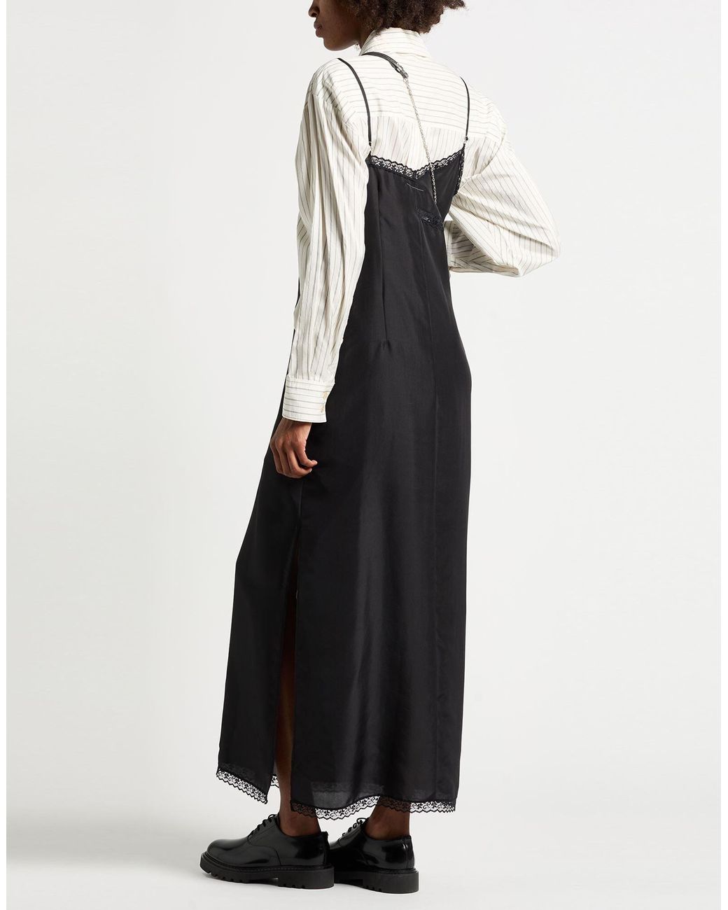 MM6 by Maison Margiela Black Sleeveless Slip Dress
