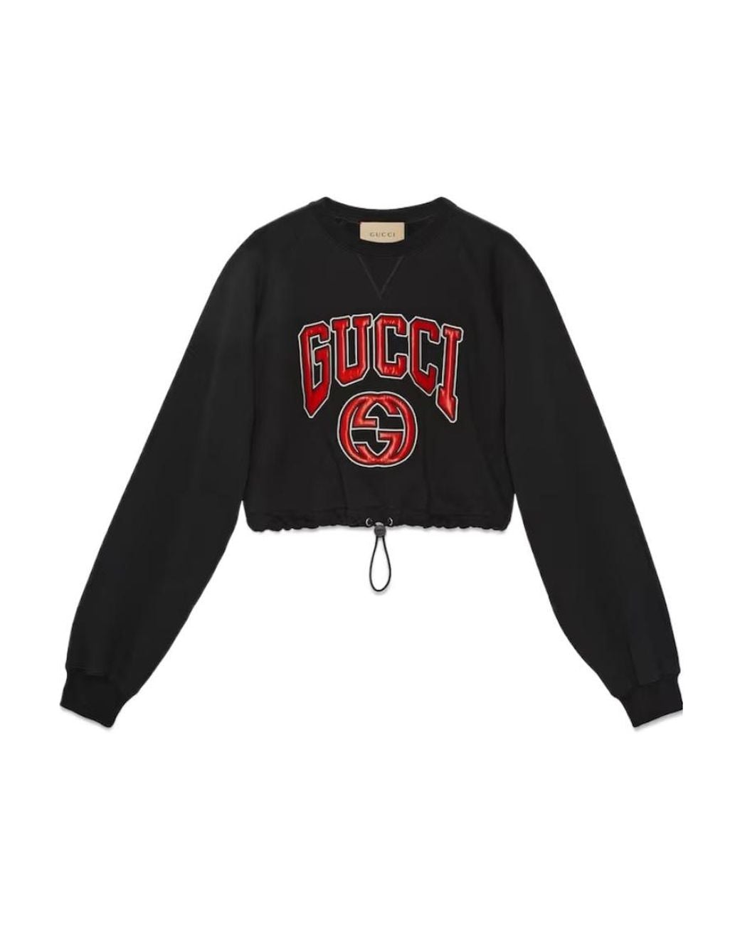 Gucci Black Cotton Crew-Neck Sweatshirt