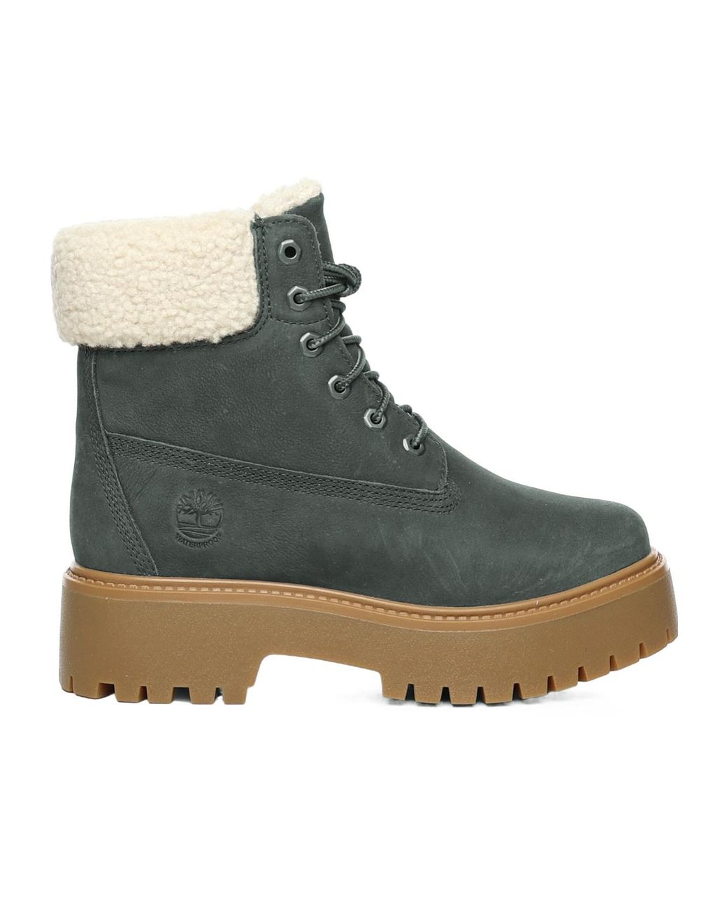 Timberland Green Stone Street Warm-Lined Waterproof Platform Boots