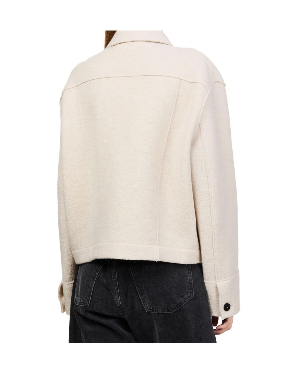 Harris Wharf London White Long Sleeve Casual Jackets
