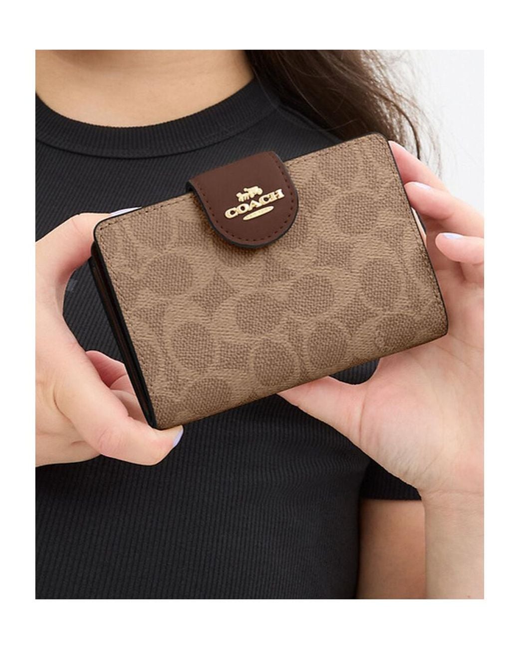 COACH Brown Logo Wallet