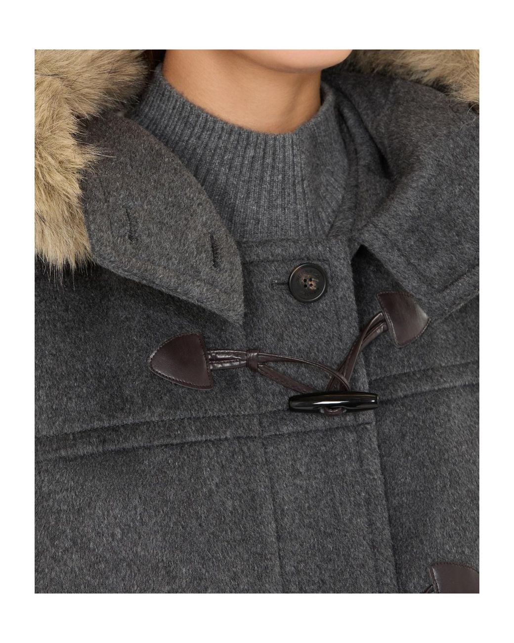 Weekend by Maxmara Gray Epica Toggle-Hooded Coat