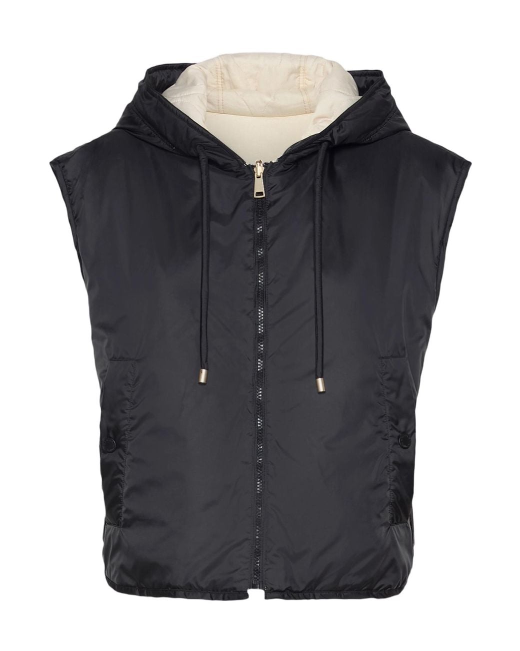 Weekend by Maxmara Black Reversible Padded Hooded Jacket