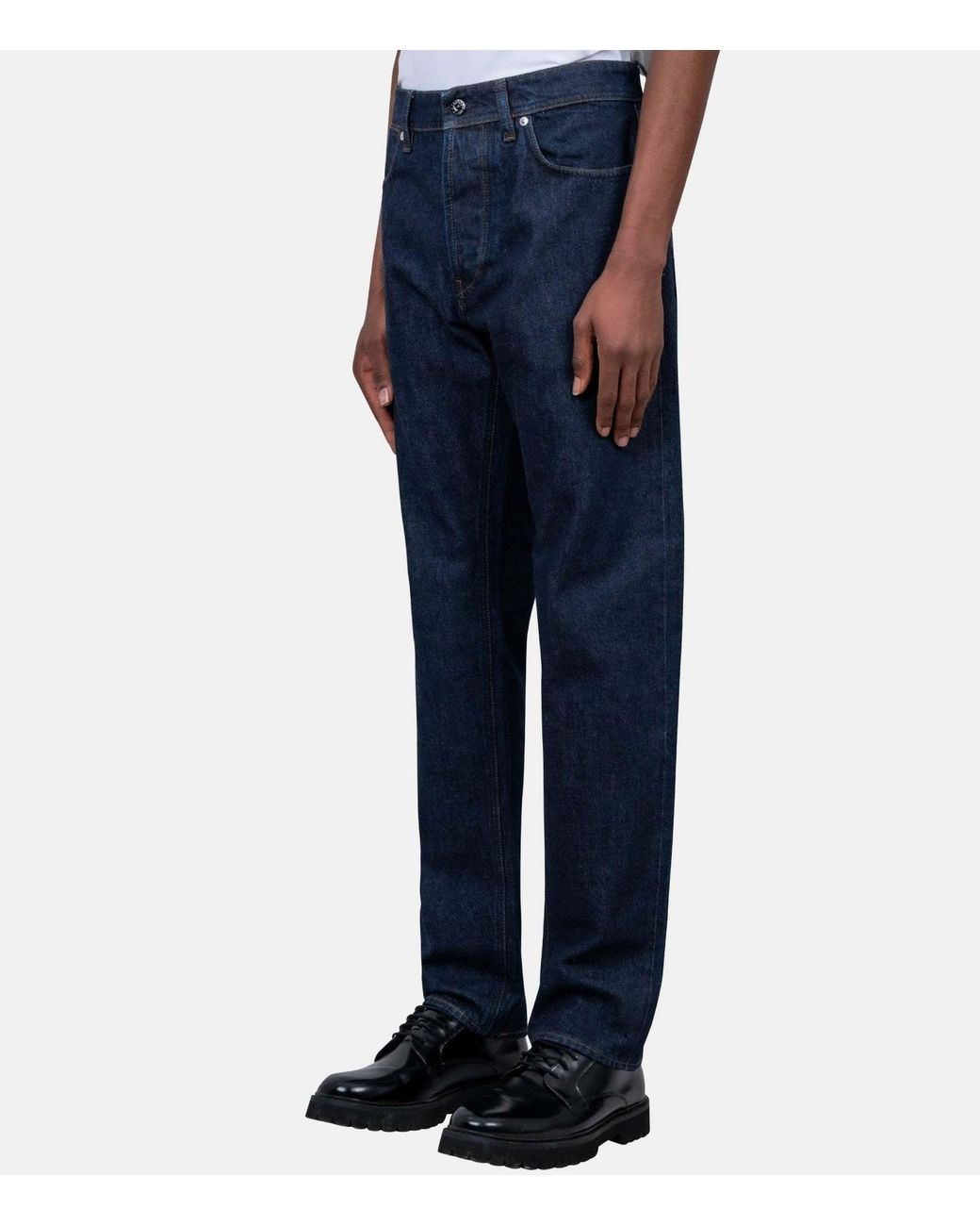 Stone Island Blue Logo Patch Jeans for men