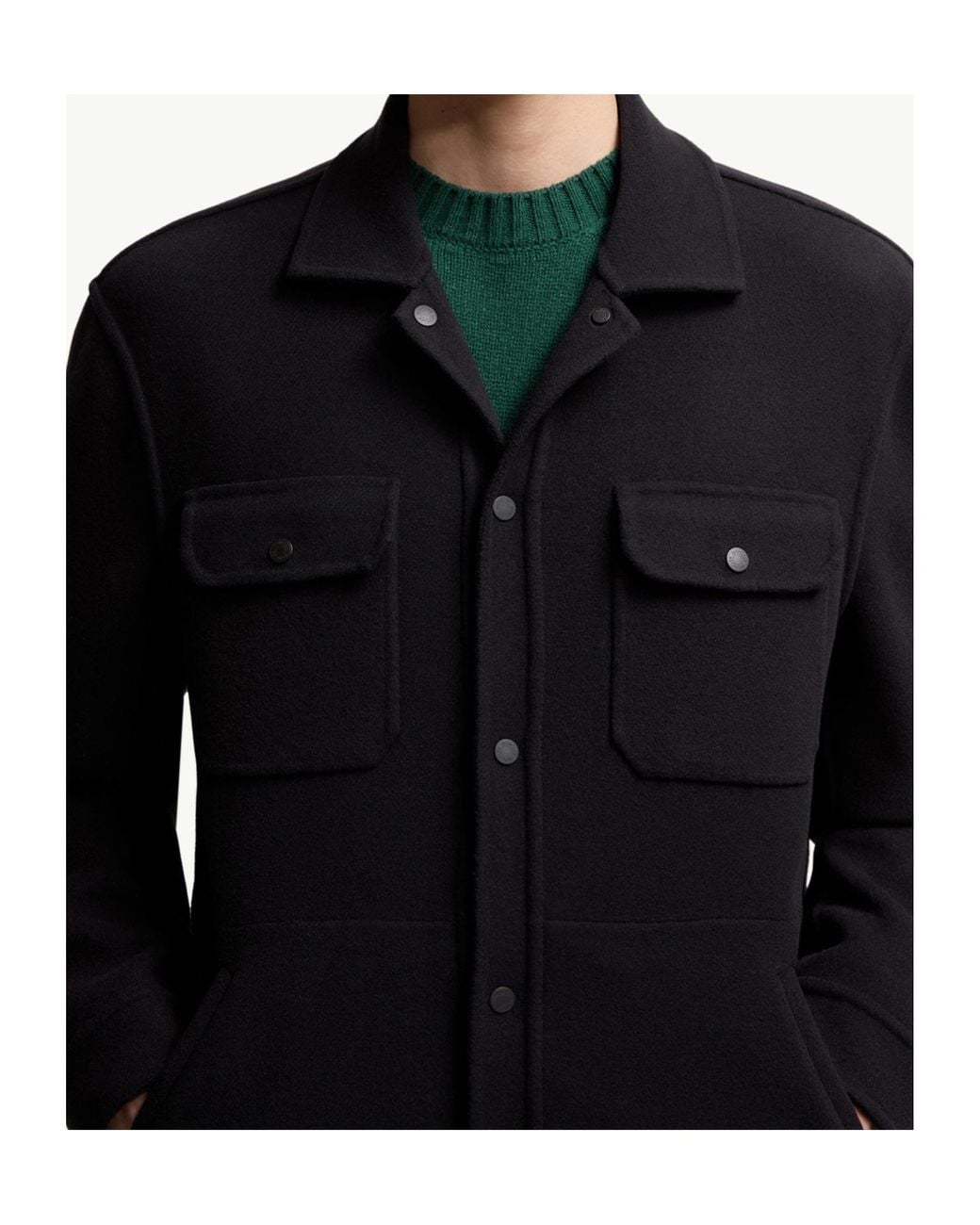 Moncler Blue Tagnit Reversible Shirt Jacket for men