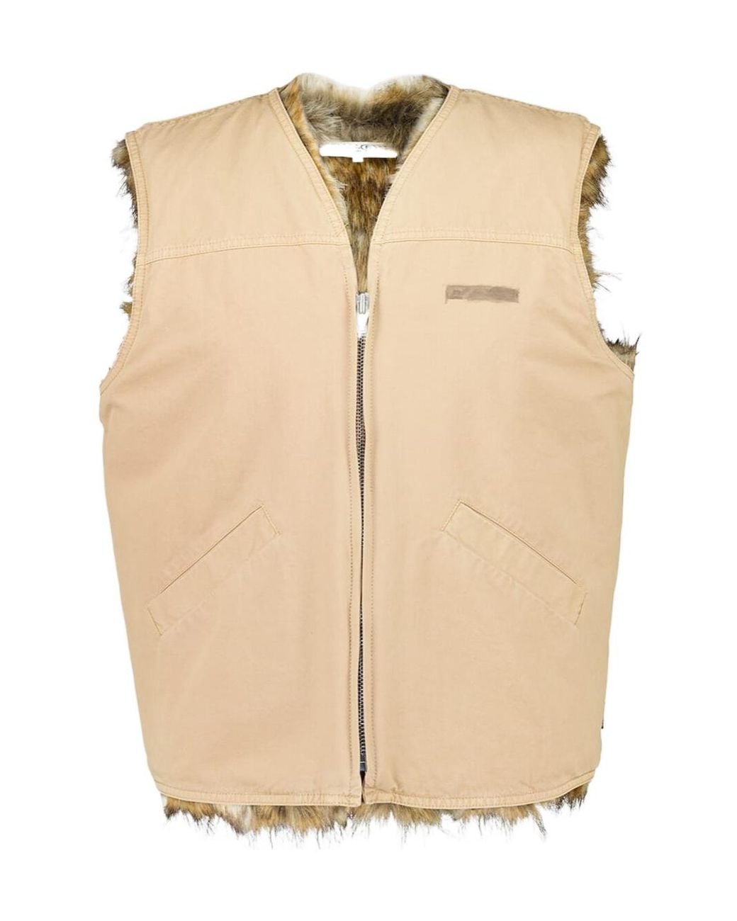 MM6 by Maison Margiela Natural Sleeveless Jacket for men