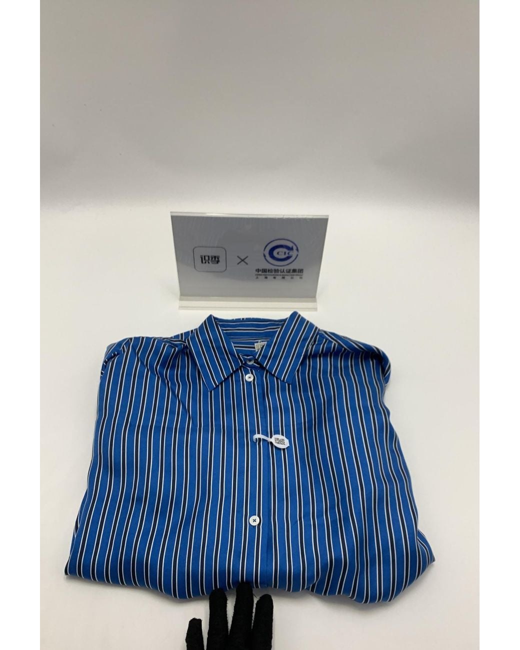 Totême Blue Totême Oversized Striped Shirt