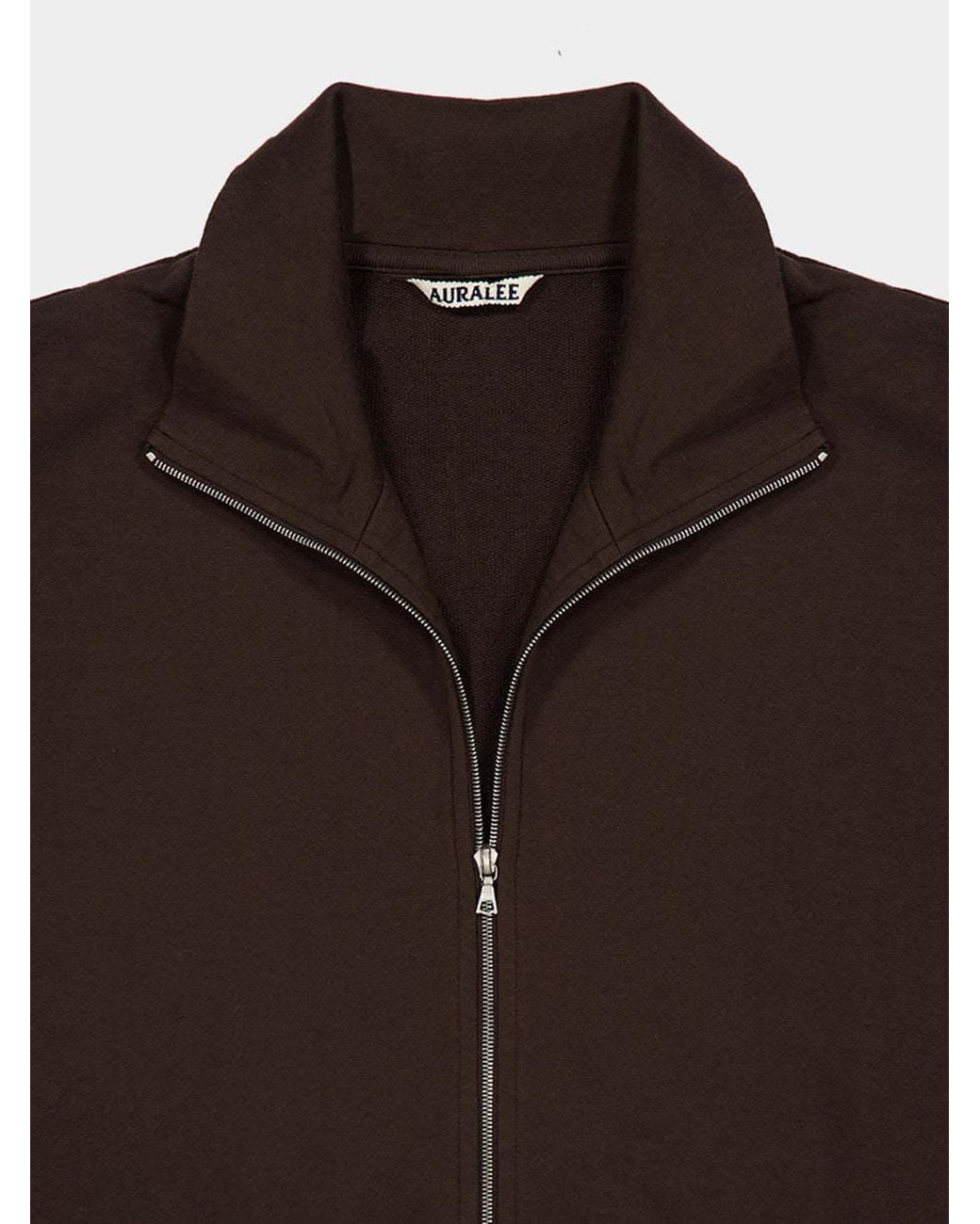 Auralee Brown Long-Sleeve Zip-Up Jacket for men