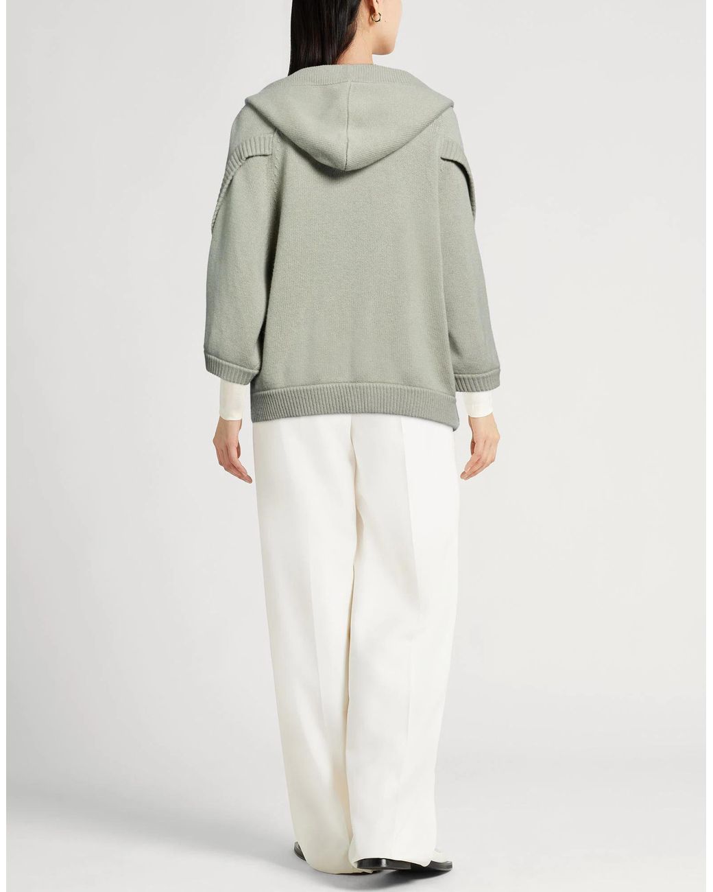Max Mara Gray Minimalist Knit Top