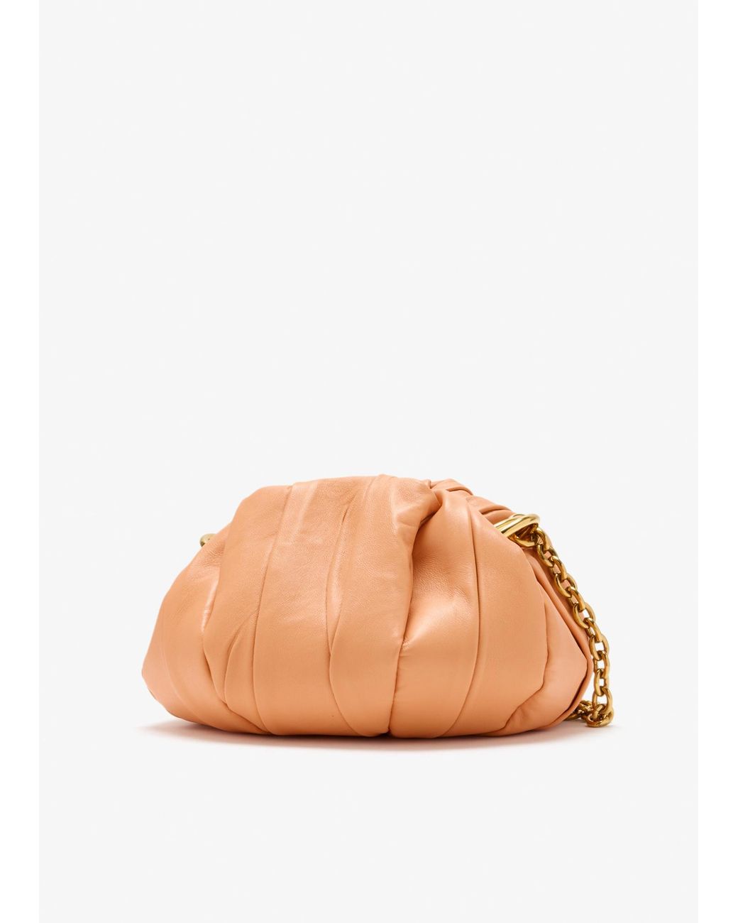 Chloé Natural Chloé Plissé Chain Pleated Shoulder Bag