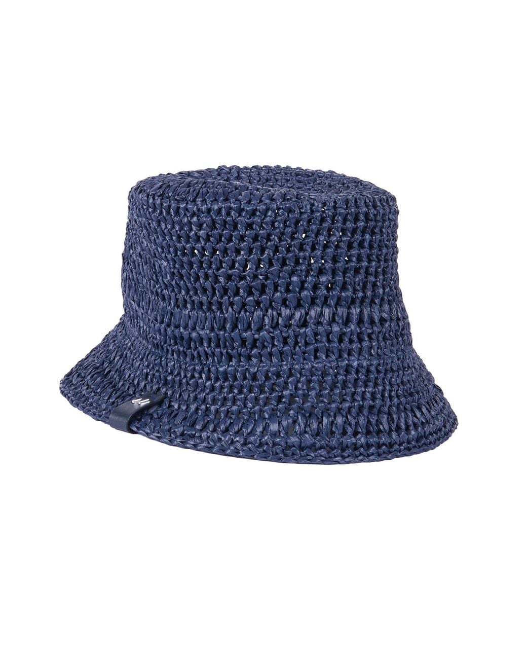 Weekend by Maxmara Blue Logo Lettering Woven Bucket Hat