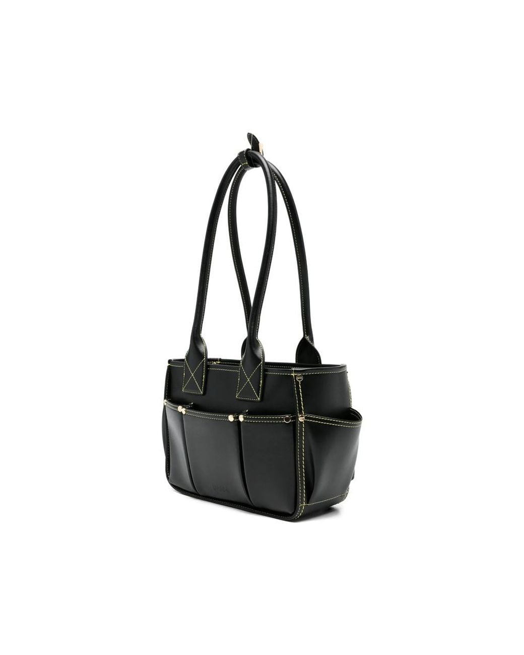 Ganni Black Posy Studded Shoulder Bag