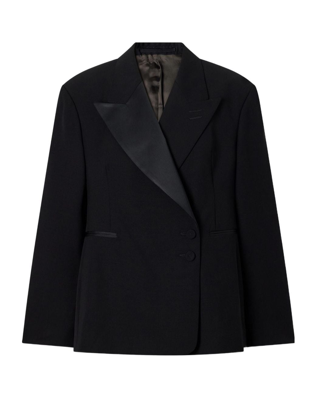 Wales Bonner Black Satin-Trimmed Wool-Twill Jacket