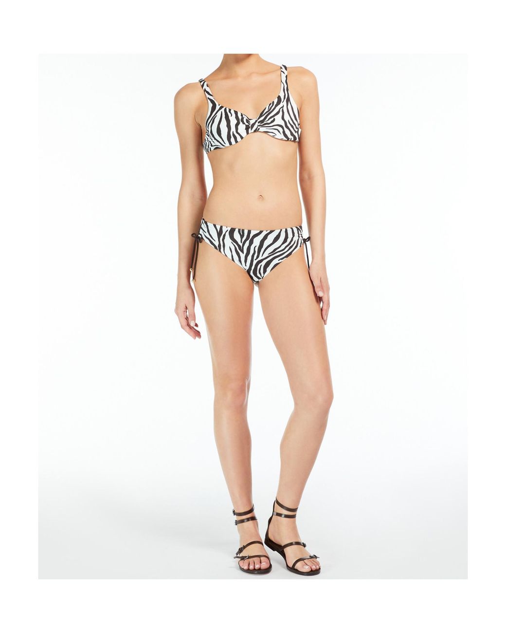 Max Mara Black Printed Nylon Briefs