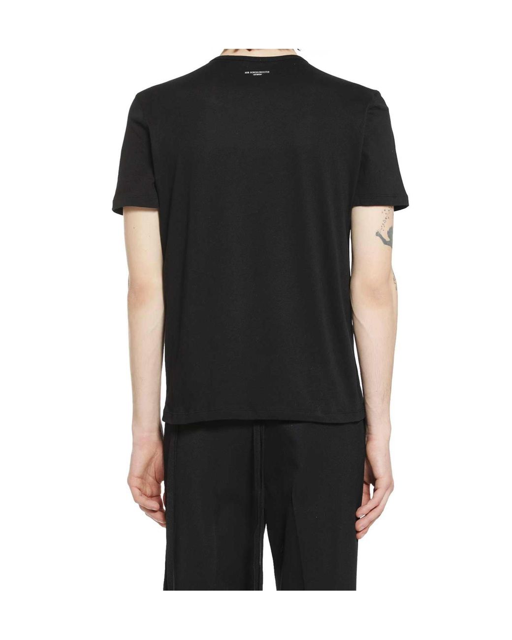 Ann Demeulemeester Black Short-Sleeved T-Shirt for men