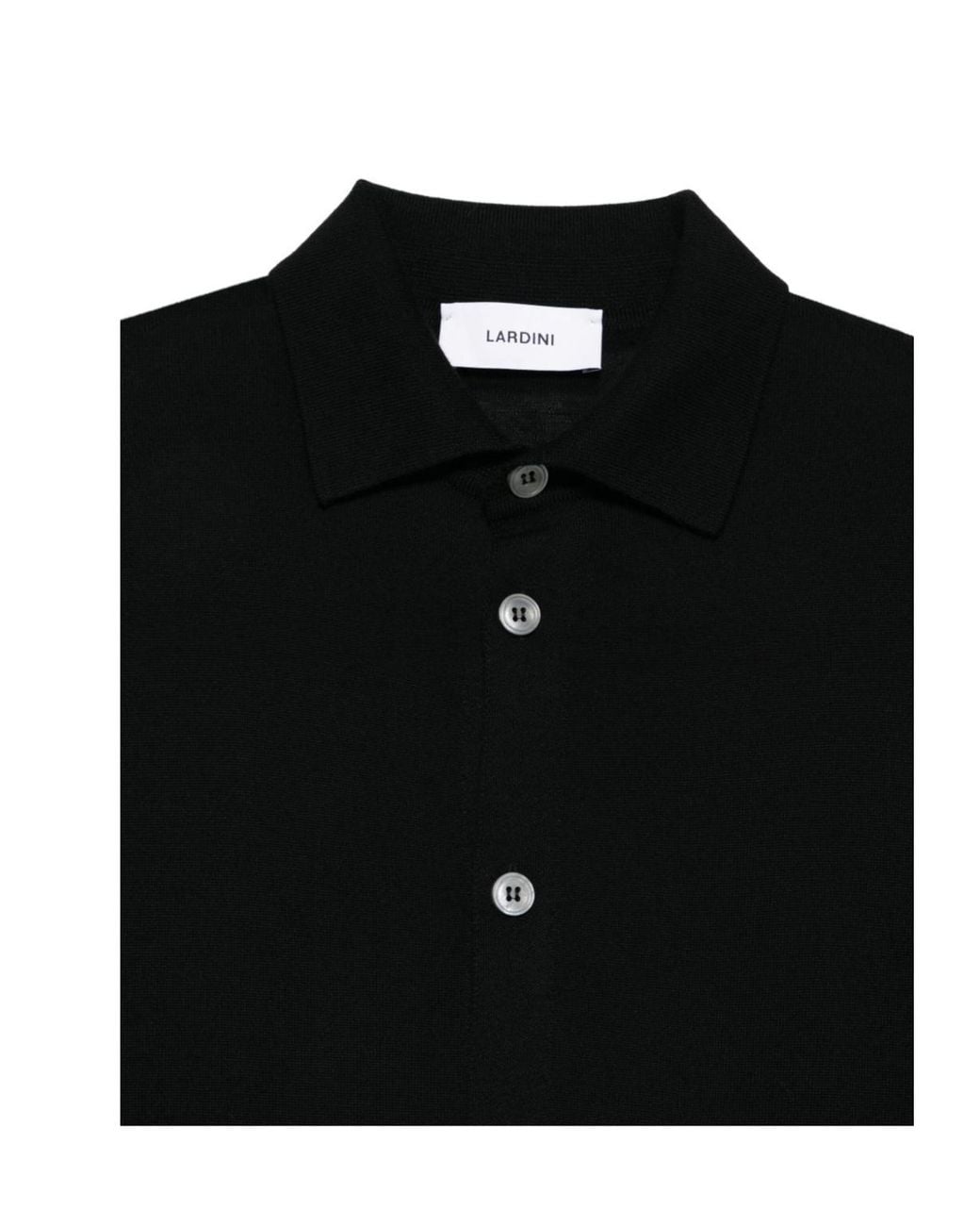 Lardini Black Knit Shirt for men