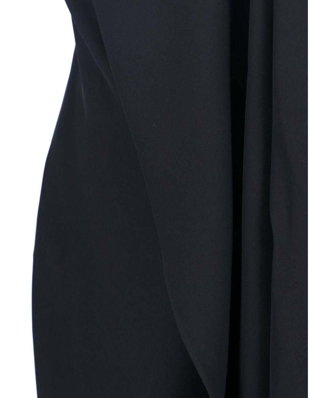 Balenciaga Black Sleeveless Draped Dress