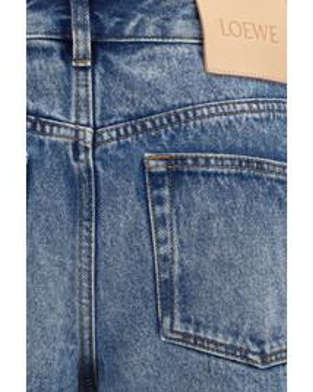 Loewe Blue Flared Leg Denim Trousers