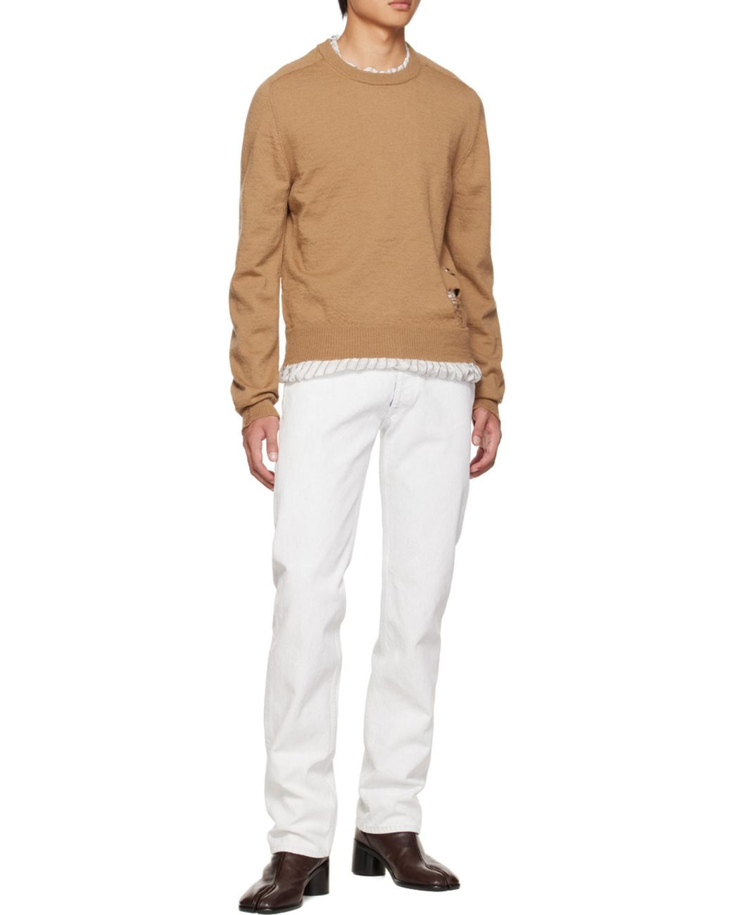 Maison Margiela White Bianchetto Straight-Leg Jeans for men