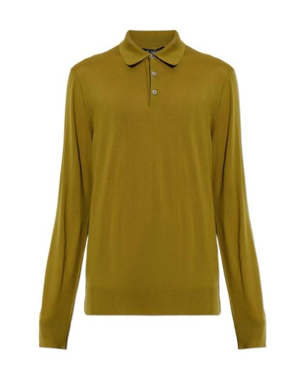 Dolce & Gabbana Green Long-Sleeve Polo Shirt for men