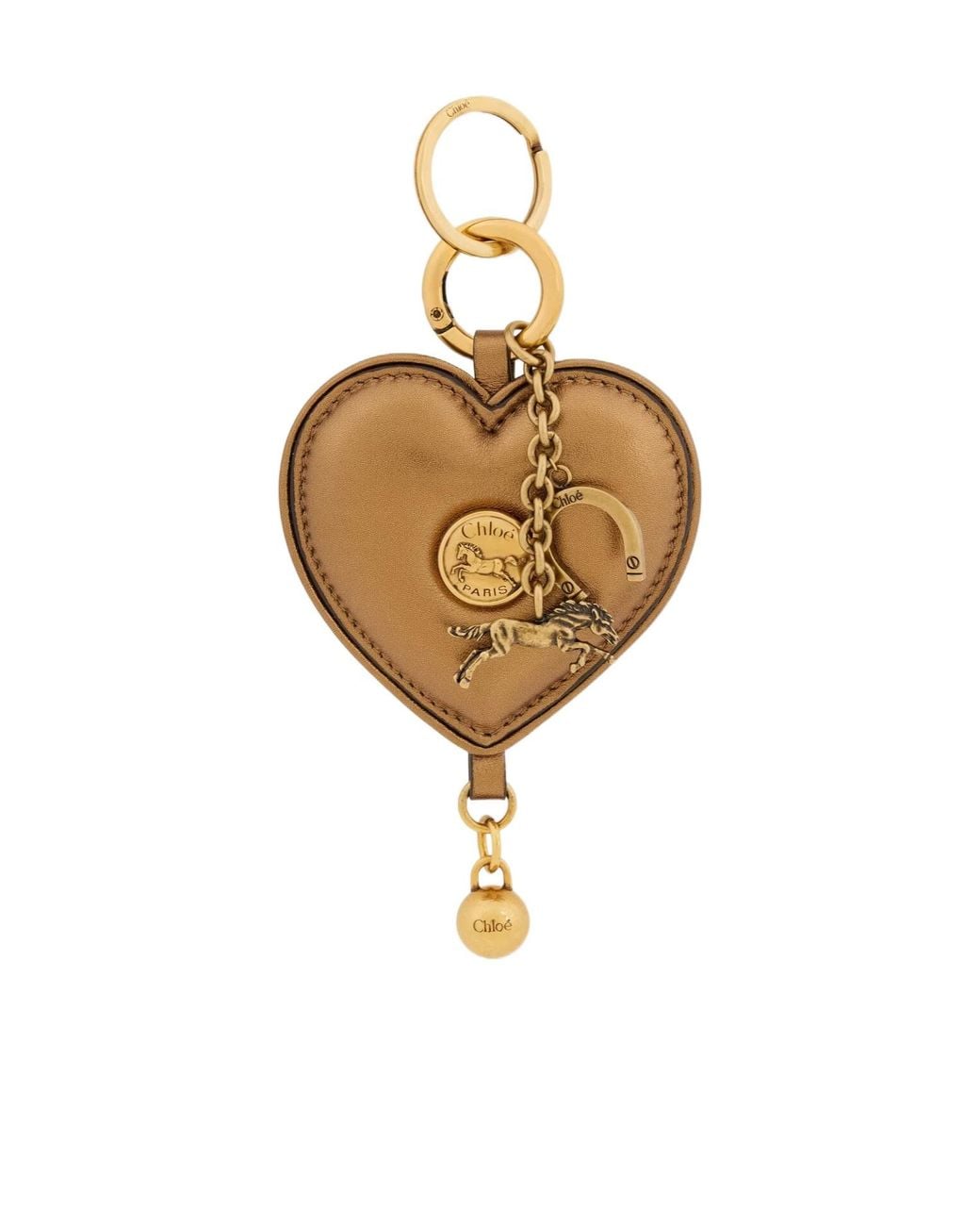 Chloé Metallic Chloé Heart Bag Charm