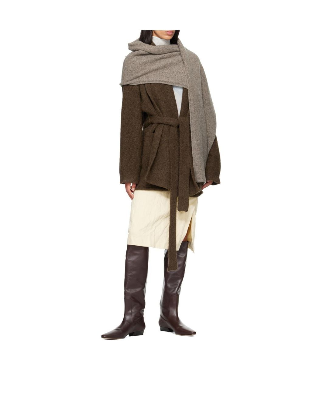 Rohe Brown Solid-Color Scarf