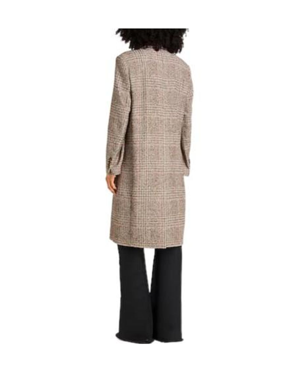 Brunello Cucinelli Brown Classic Plaid Doublebreasted Coat