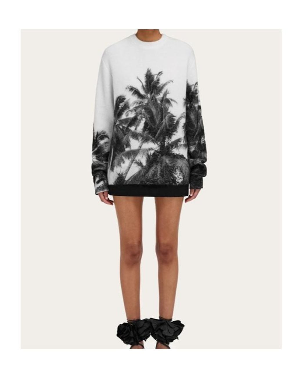 Ferragamo Gray Trinidad Print Pullover