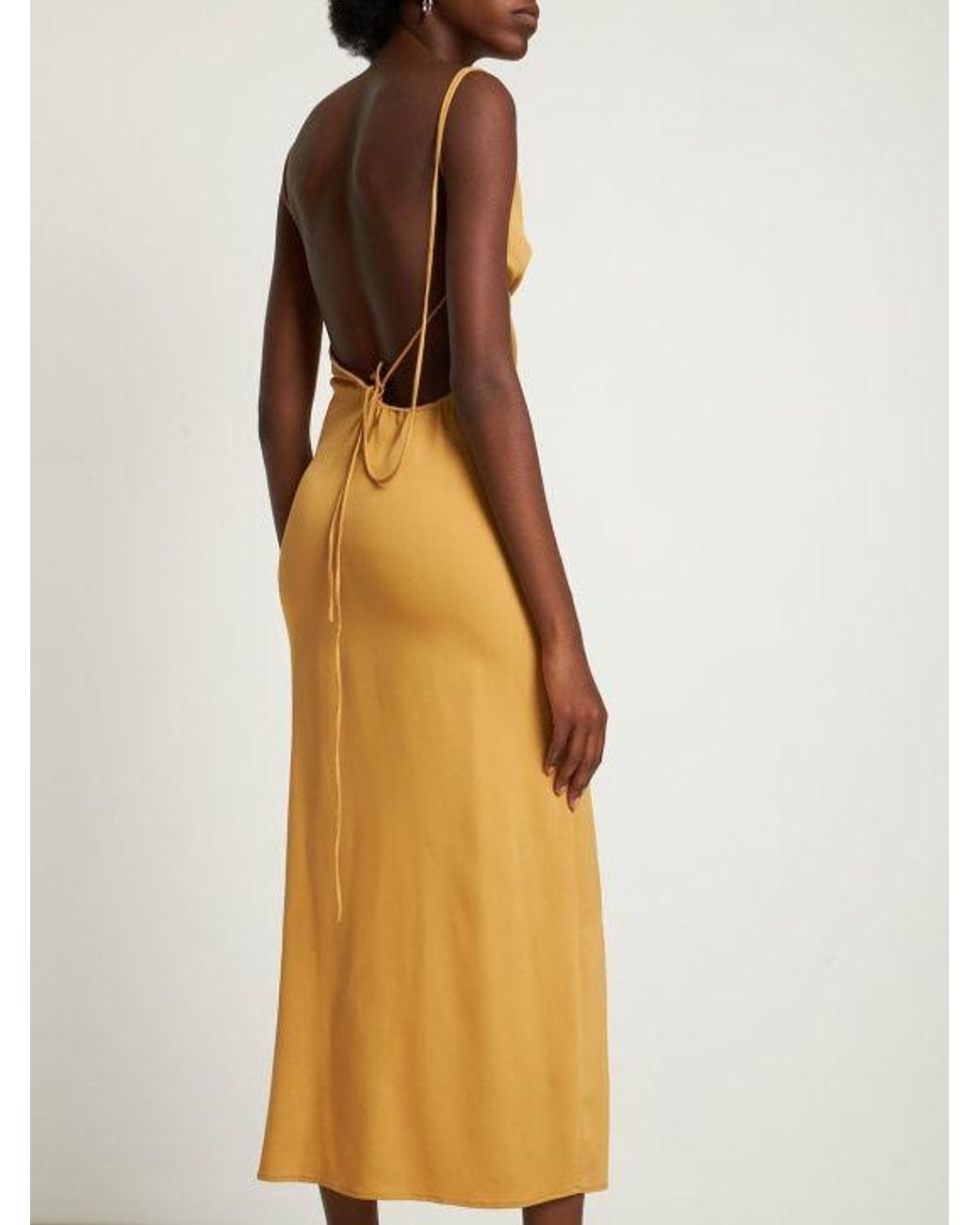 Christopher Esber Metallic Backless Dress With Draped Back