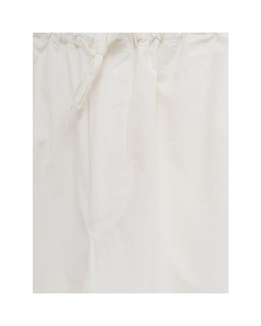 Baserange White Drawstring Casual Pants