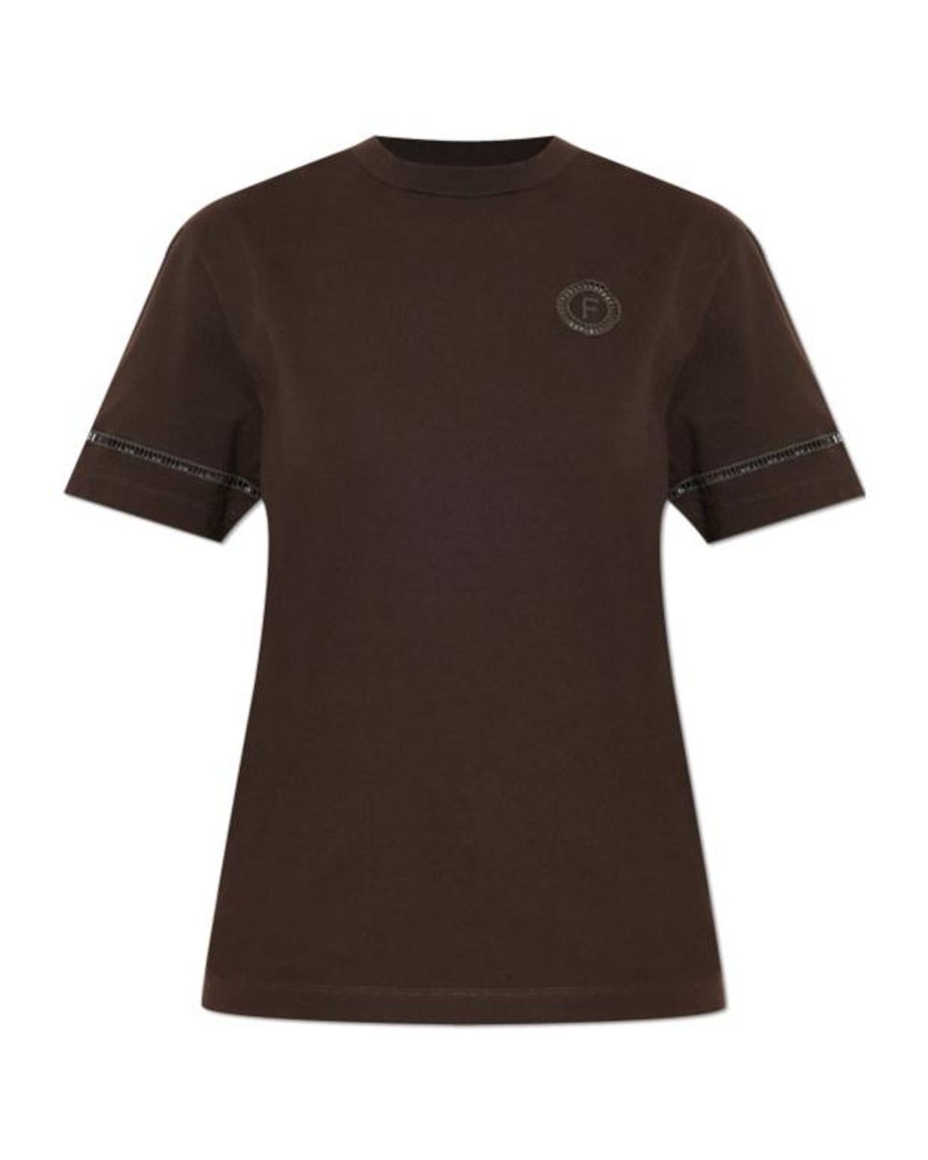 Ferragamo Brown Ferragamo Embellished T-Shirt
