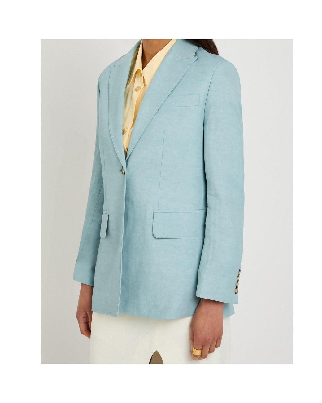 Joseph Blue Notched Lapel Blazer