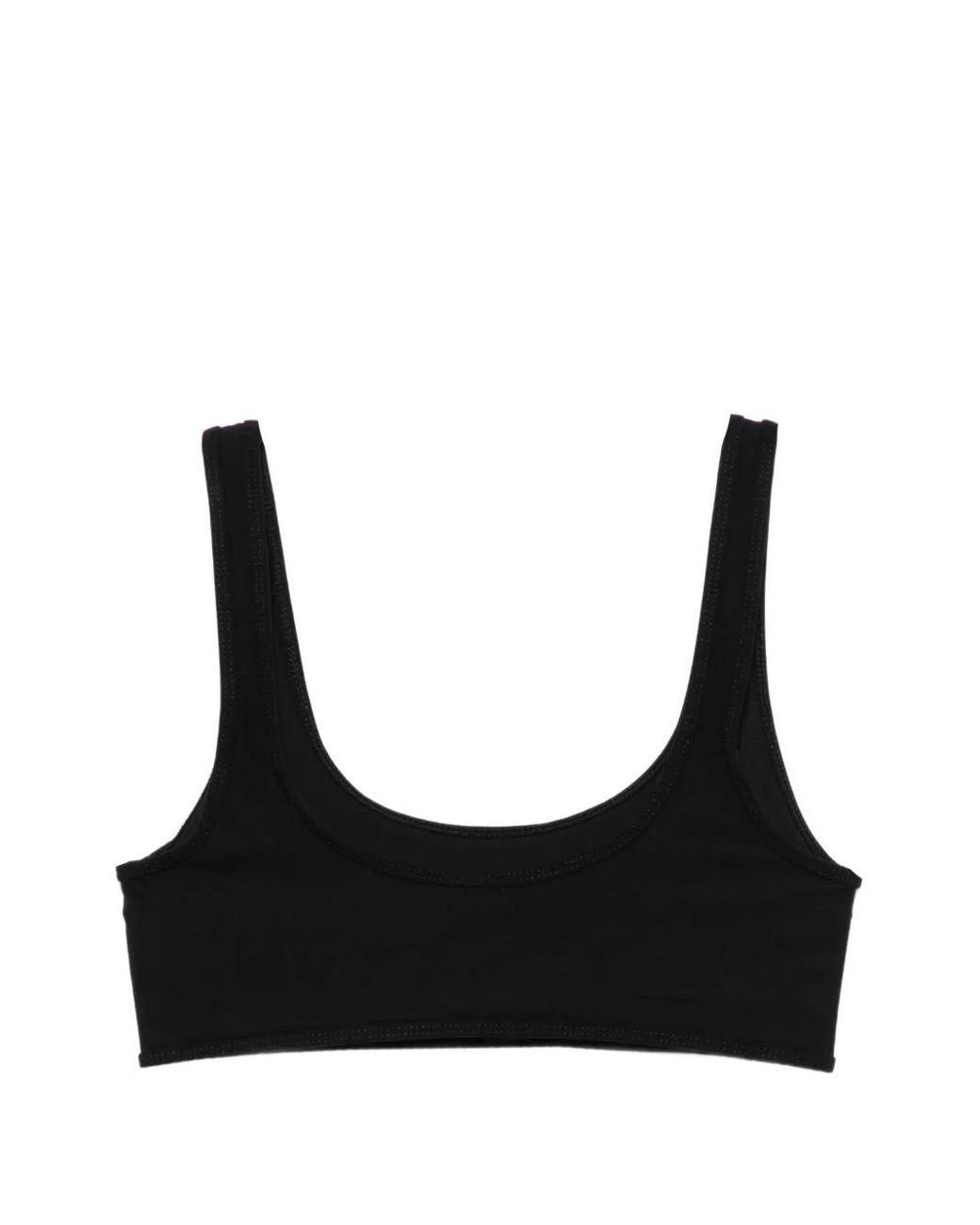 Totême Black U-Neck Bikini Top