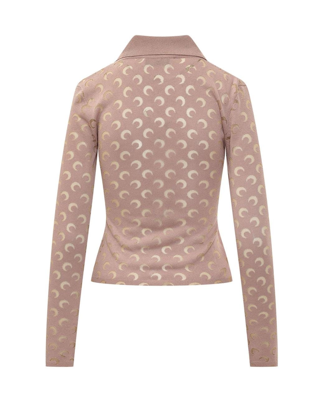 MARINE SERRE Pink All Over Printed Cardigan