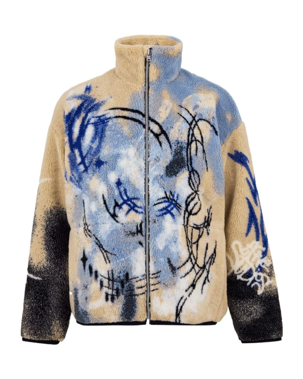 Acne Blue Teddy Jacquard Casual Jacket for men