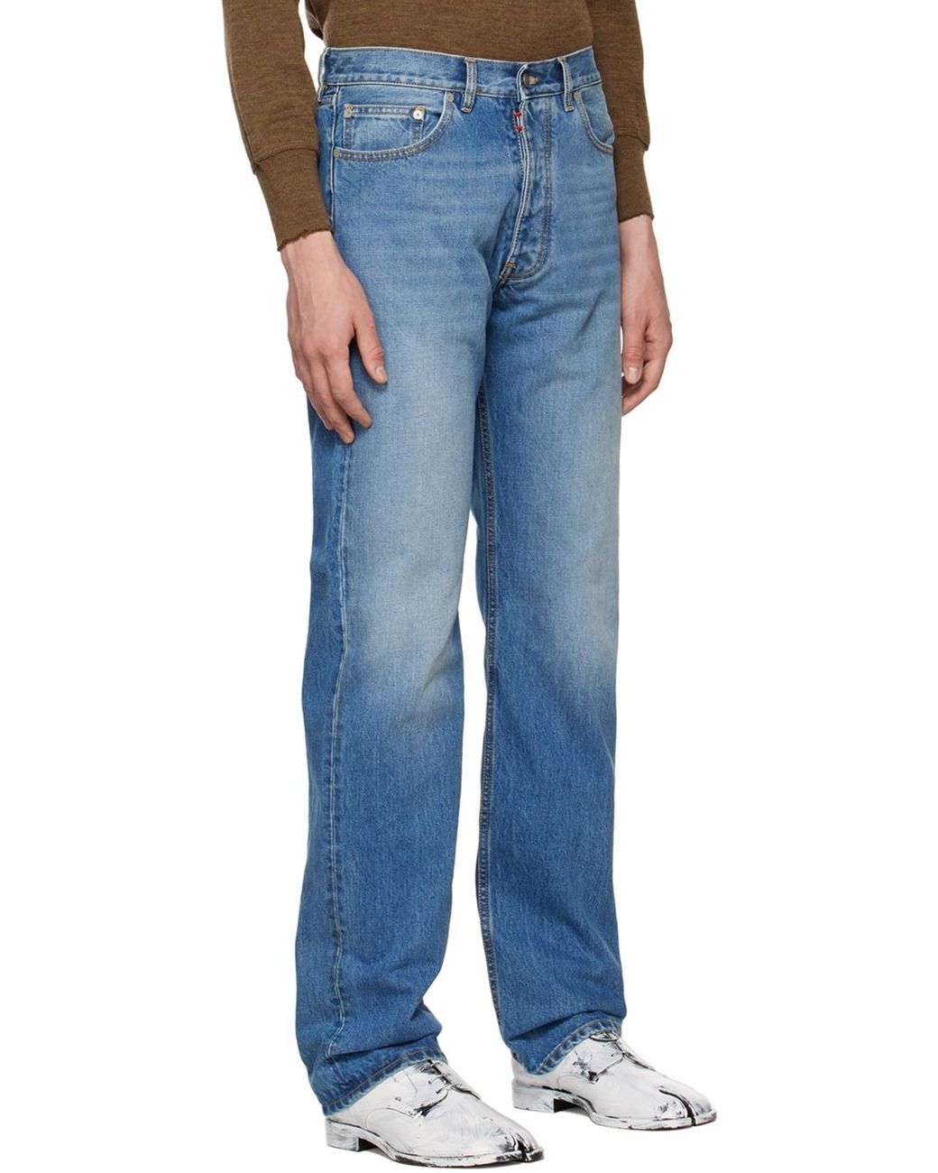 Maison Margiela Blue Straight-Leg Jeans for men