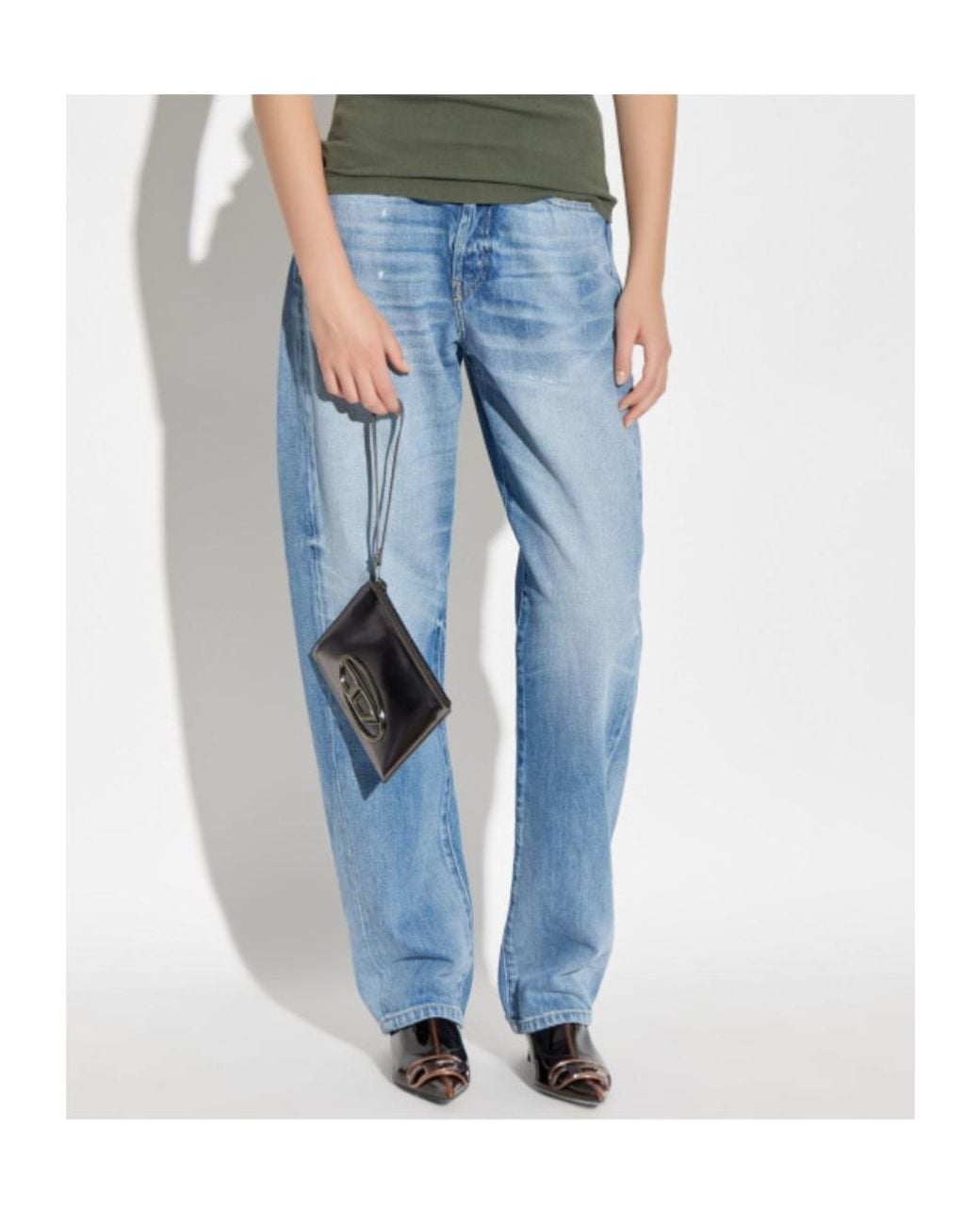 DIESEL Blue 1974-D-Ellz Distressed Jeans