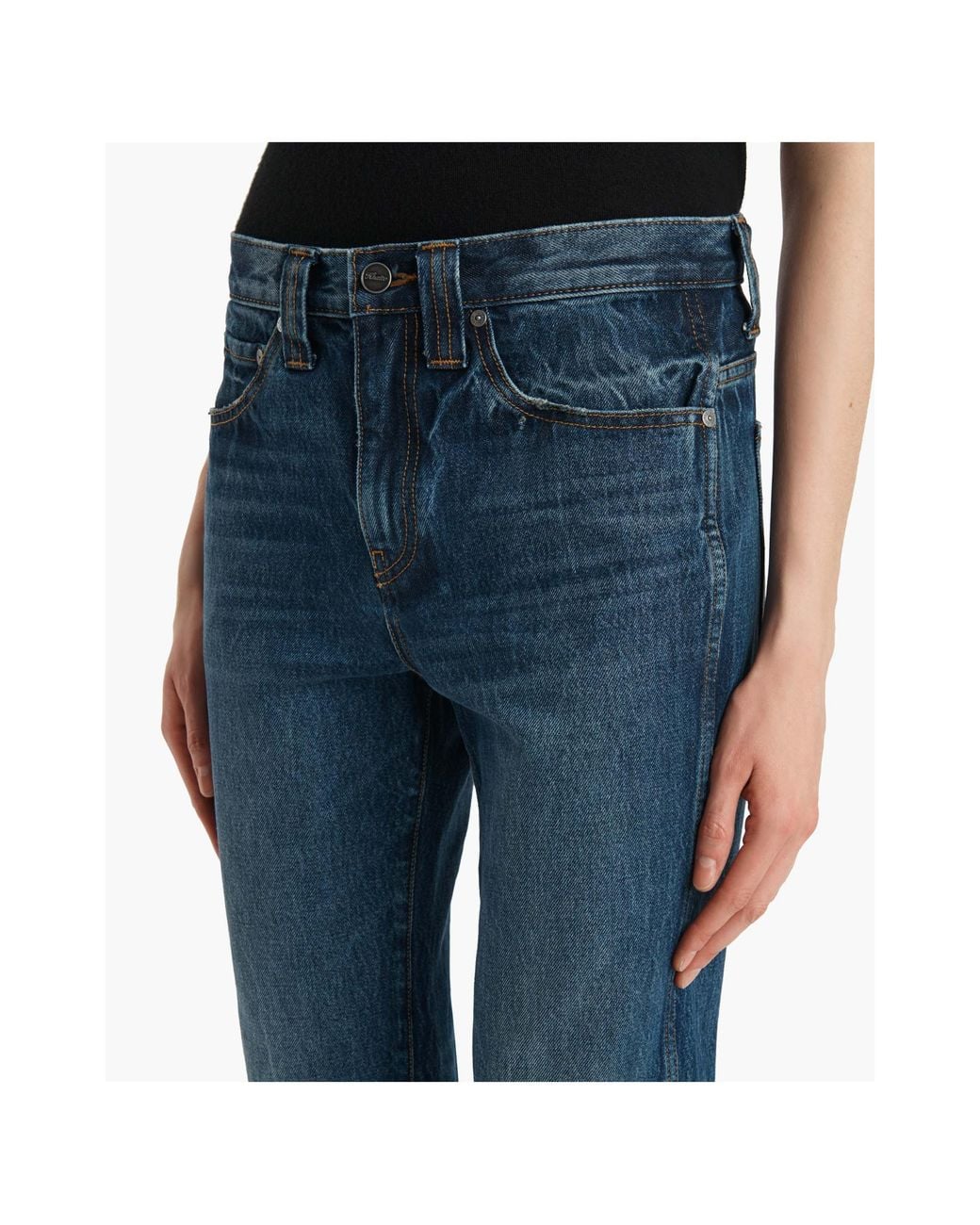 Khaite Blue Farley Straight-Leg Jeans