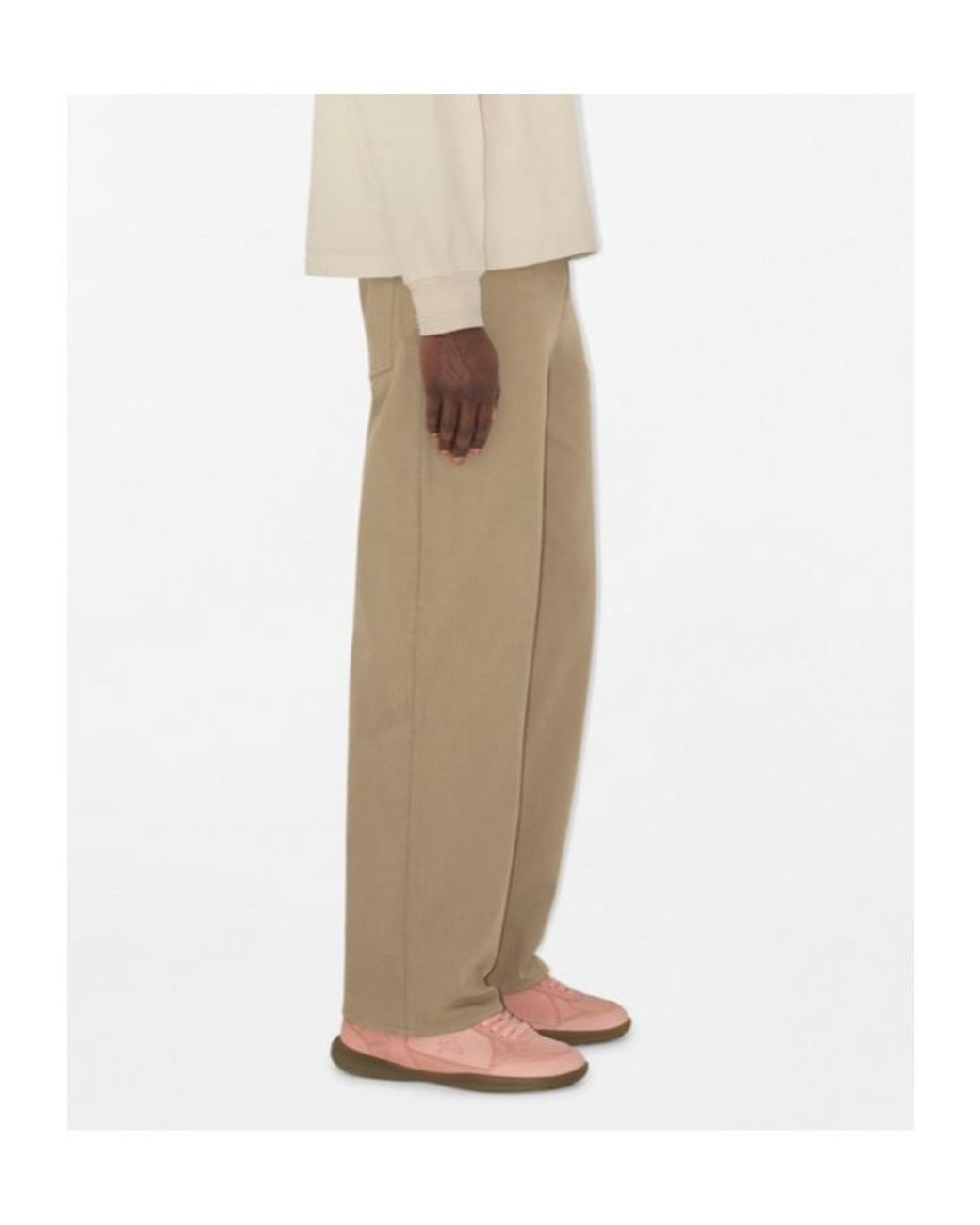 Burberry Natural Logo Patch Straight-Leg Trousers for men