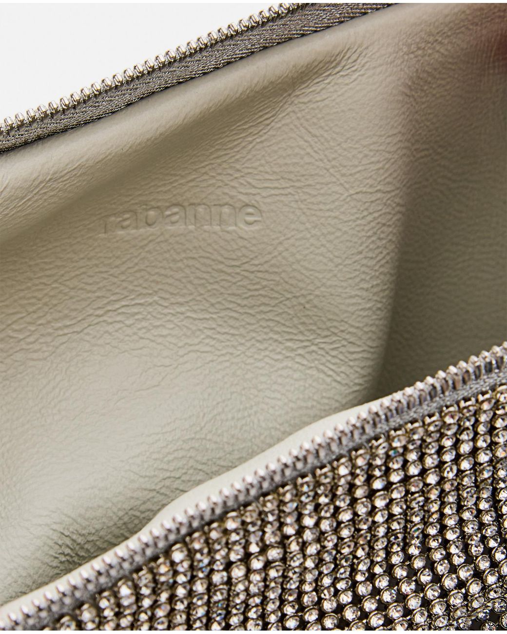 Rabanne Gray Metallic Clutch Bag