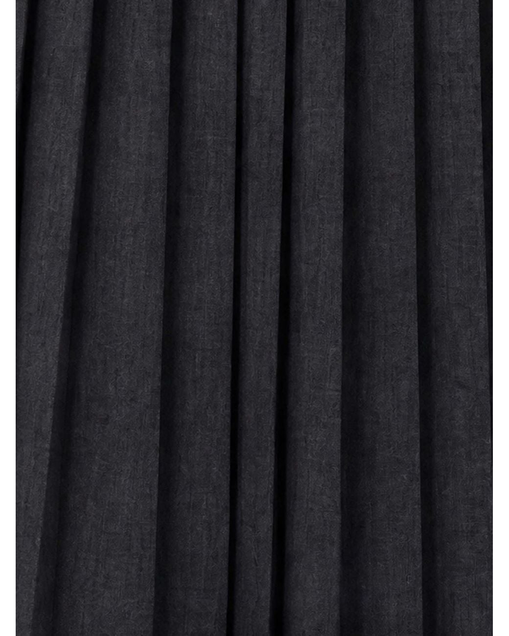 Liu Jo Black Double-Belted Pleated Skirt