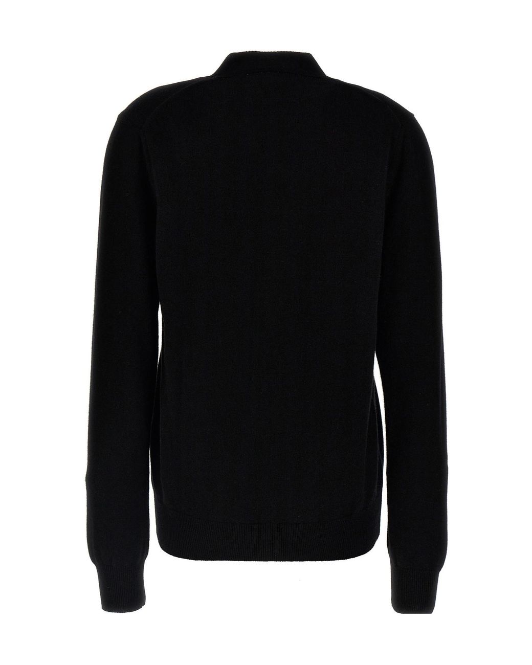 COMME DES GARÇONS PLAY Black Button-Closure Wool Cardigan With Logo Patch
